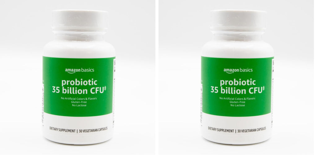Amazon Basics Probiotic 35 Billion CFU, 8 Probiotic Strains with Prebiotic Blend, Supports Healthy Digestion, 30 Vegetarian Capsules, 1 Month Supply (Previously Solimo) (Pack of 2)