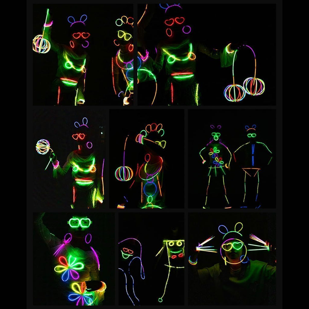 BUDI 467Pcs Glow Sticks Party Favors for Kid Adult Halloween Toys Bulk Pack