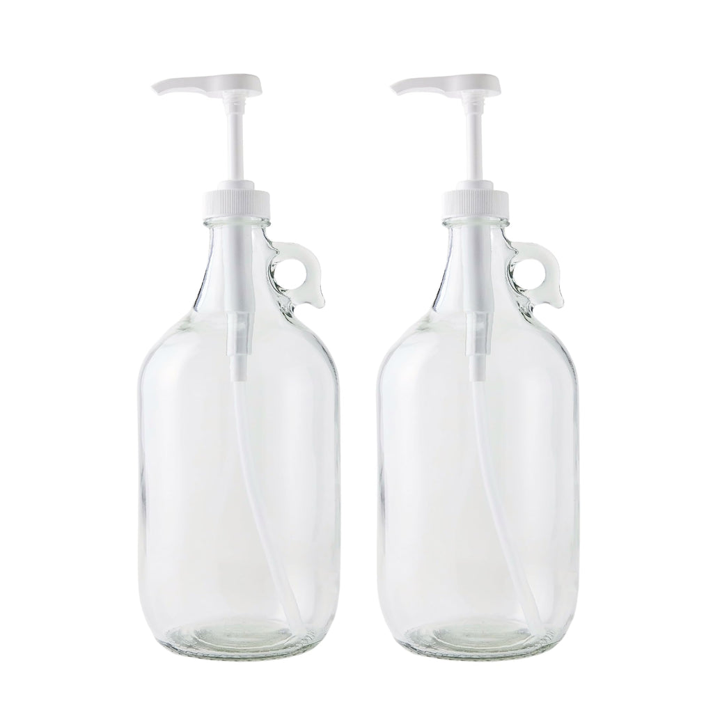 Half-Gallon Laundry Detergent Dispenser Glass with Pump | 64 oz