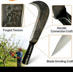 Heavy Duty Machete Billhook Sickle Knife for Cutting Trees for Yard Work Machetes Japanese Weeding Sickle for clearing Brush Garden Tools Axe Construction Blade Outdoor Additional Handle can be Added
