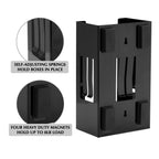 EMENTOL Magnetic Glove/Tissue Dispenser Holder Set, Black Glove Dispenser Wall Mount, Mount onto Tool Box or in Workshops