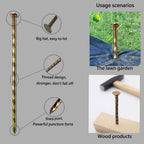 50 Pack 8" Spiral Galvanized Garden Stakes,Landscape Anchoring Spikes