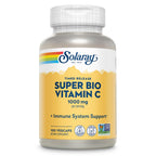 SOLARAY Super Bio Buffered Vitamin C 1000mg, Two-Stage, Timed Release Vitamin C with Bioflavonoids, Immune Support Supplement - High Absorption, Vegan, 60 Day Guarantee, 50 Servings, 100 VegCaps