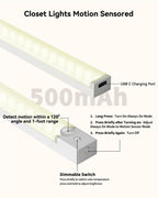 Rihvy 8Inch Under Cabinet Lighting Rechargeable with Charge Station, 6Pack