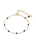 PAVOI Dainty Beaded Bracelet for Women, 14K Gold Plated, Yellow Gold, 6"+1"