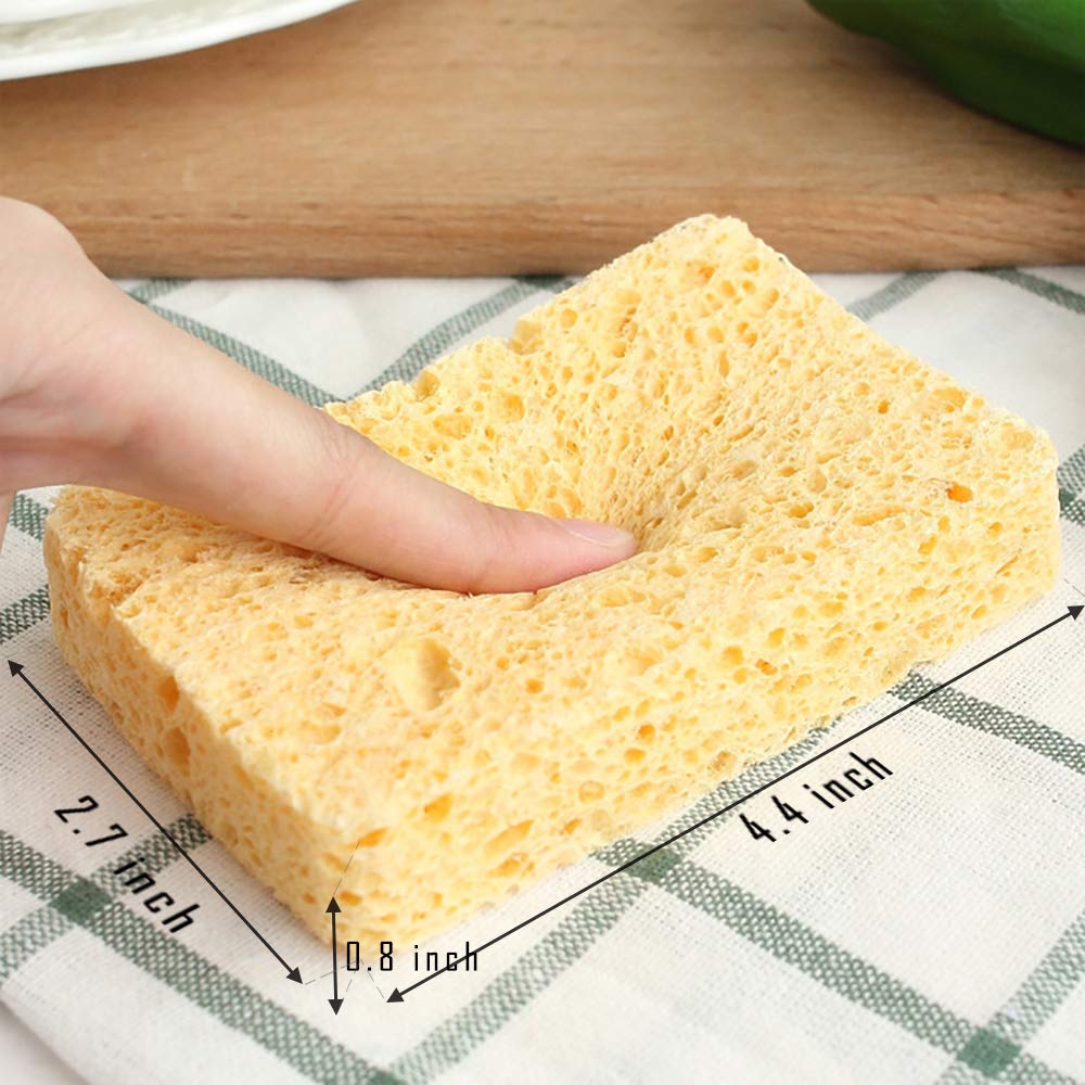 ARCLIBER Cleaning Sponge,Kitchen Sponges Pack,Non-Scratch Cellulose Sponge for Bathroom,Cars,Colorful Compressed Sponge (36 Pack)
