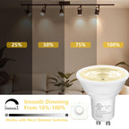 DAYBETTER GU10 LED Light Bulbs, Dimmable GU10 Bulb Replacement for Track Lighting, 5.5w Equivalent 50W, 500 LM Soft White 3000K, MR16 LED Bulb for Kitchen, Range Hood, Living Room, 6 Pack