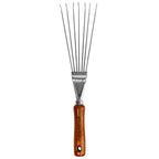 Japanese Hand Rake Garden Tool - Japanese Steel with Wood Handle - Small Rake for Leaves, Handheld Garden Cleaning Tool - Made in Japan