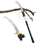 BlumeTrec 11FT Pole Saw with Adjustable Length for Tree Trimming Lightweight Manual Pruning Saw with Long Extension Branch Cutter
