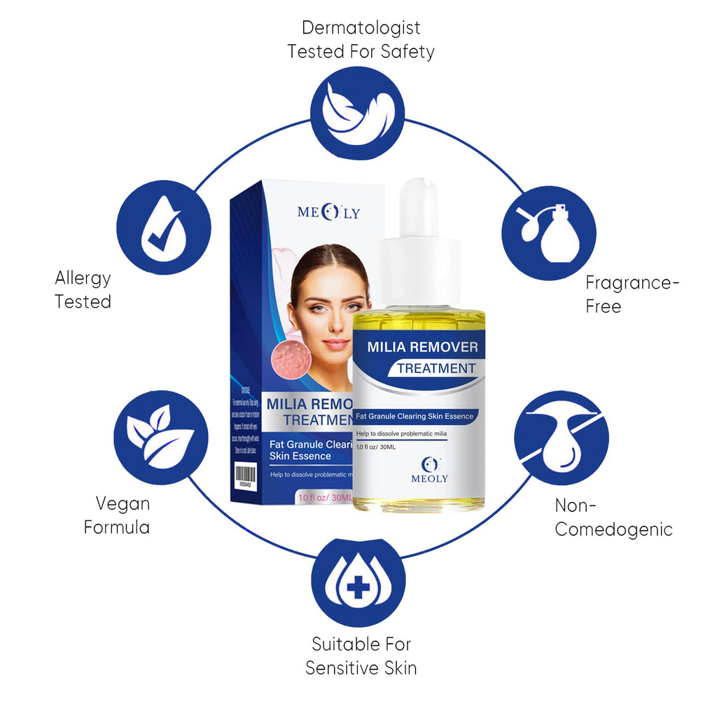 Milia Remover, Milia Spot Treatment Helps Dissolve and Reduce Milia, Whitehead, and Sebaceous Hyperplasia New Formula 30 ML