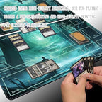 MTG Playmat Size 24x14in Free Storage Bags Non-Slip Backing, Ideal for Card Game Enthusiasts TCG Playmat (The Final Spell-Deck)