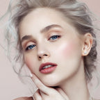 Silver Plated Oval Inside Out Crystal Hoop Earrings For Women Patriotic Earrings Fashion Jewelry