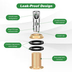 Lonepetu 4 Pcs Pig Waterer Nipples for Barrel Kit, Stainless Steel Hog Waterer Nipples Automatic Pig Nipple Water Drinker Feeder Water System with Brass Tank Connector Kit for Piglets Goat