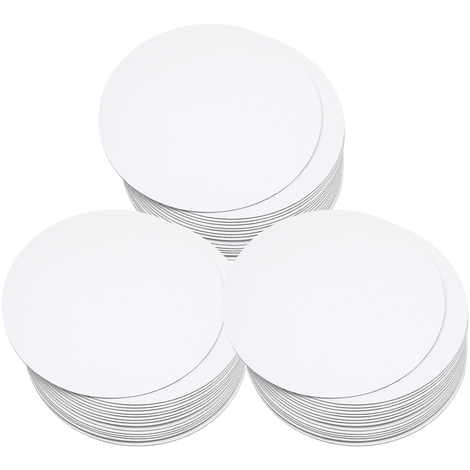 qiqee 70-Packs White Cake Boards Round 10 Inch Circles Rounds Base Food-Grade Cardboard Cake Plate（Thinner But Stronger）