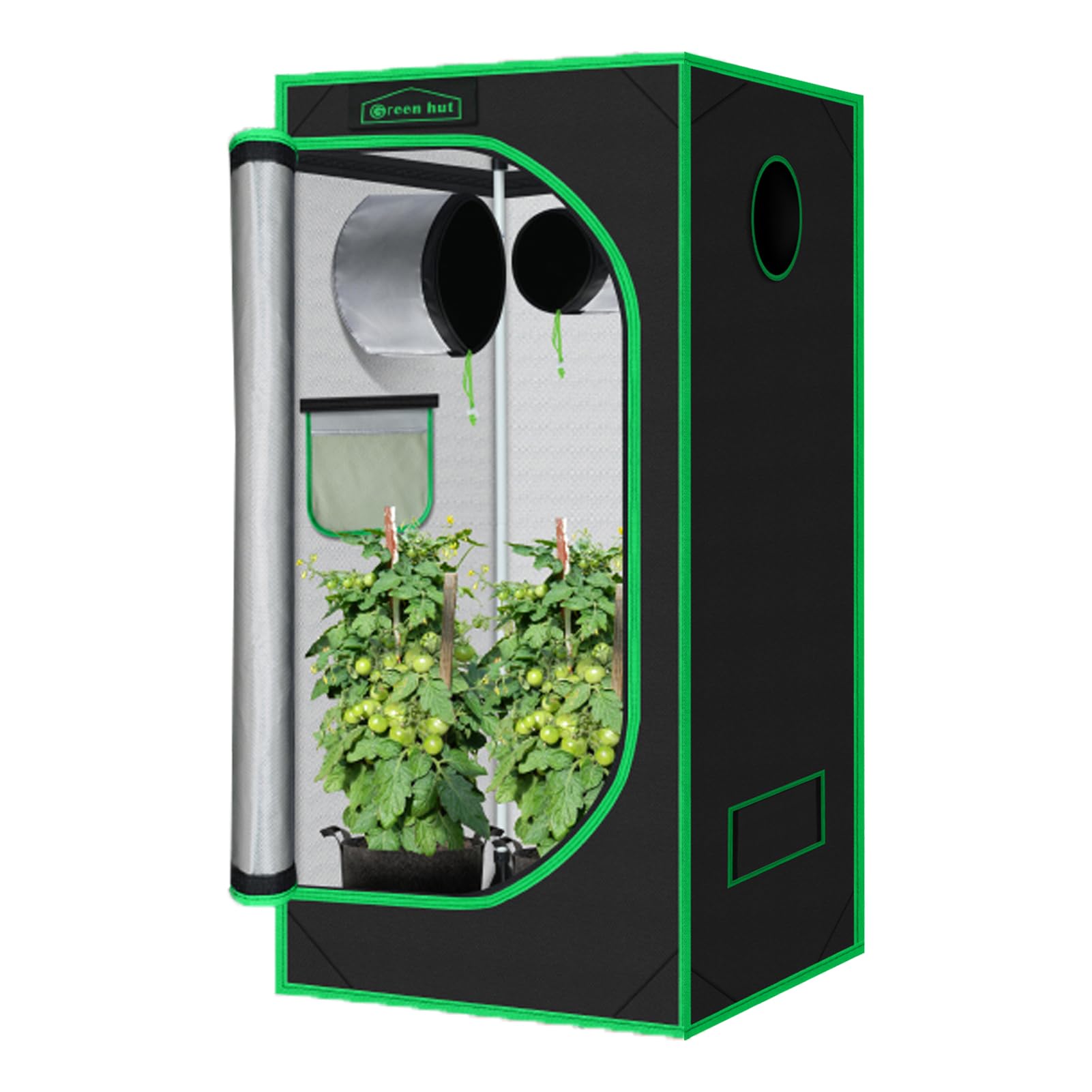 Green Hut 3x3 Grow Tent, 36"x36"x72" Hydroponics Growing Tent