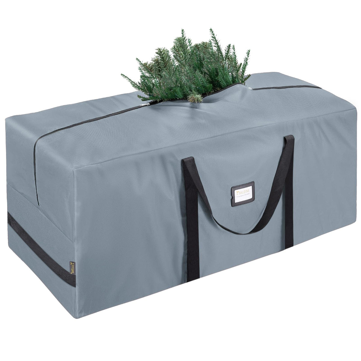 BALEINE 9 ft Christmas Tree Storage Bag, Heavy Duty 900D Oxford Fabric with Reinforced Handles and Dual Zippers Wide Opening, Extra Large Storage Container for Trees (Grey)