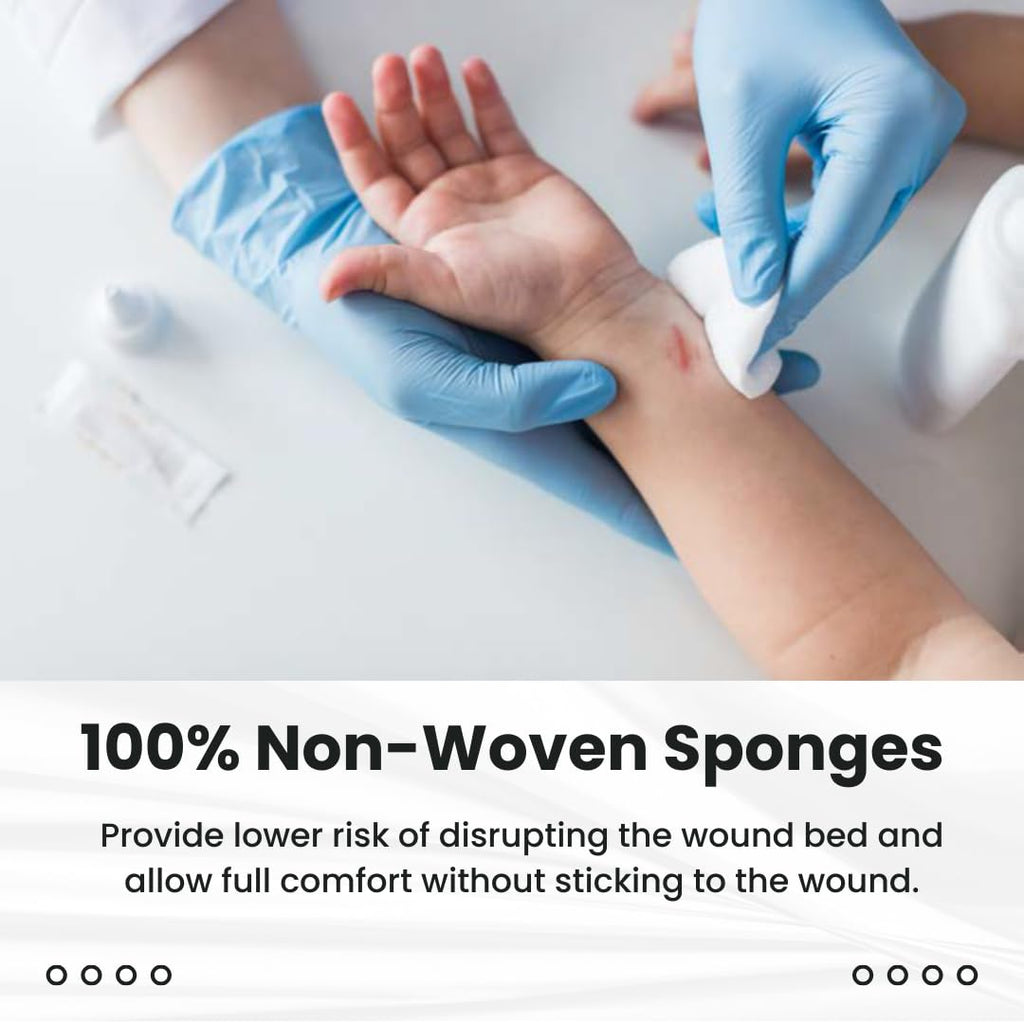 Dealmed Non Woven Gauze Sponges - 4x4 4-Ply Non-Sterile, 2000 Count