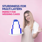 RICCLE Cake Boards - 12 Inch Cake Drum - Smooth-Edged Pack of 6 Cake Drums - Sturdy Cake Boards Round - Bend Resistant Multi-Layered Cake Base for Minimalist Displays