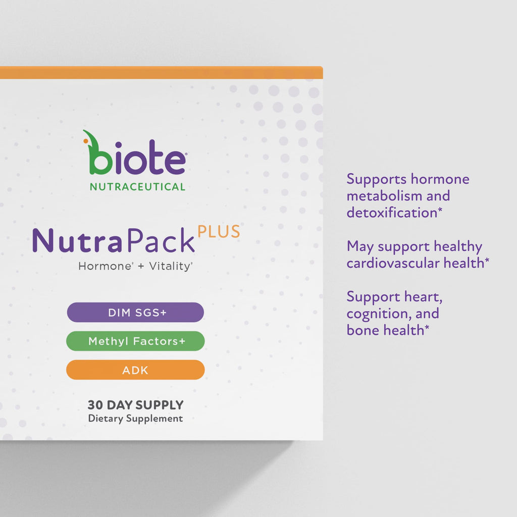 Biote Nutraceuticals - NutraPackPlus - Hormone Balance + Vitality Support (Daily Packets 30-Day)