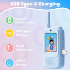 Video Walkie Talkies for Kids, Handheld 2 Pack Rechargeable Video Walkies Talkies, Indoor Outdoor Toys Christmas Birthday Gifts for Age 3-12 Year Old Girls Boys (Blue & Pink)