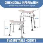 Dr. Kay's Adjustable shower Chair for inside shower with Unique Heavy Duty Crossbar Supports, Shower Stool for the inside tub, Bath stool, adjustable shower chair for the elderly and disabled, 500 lbs
