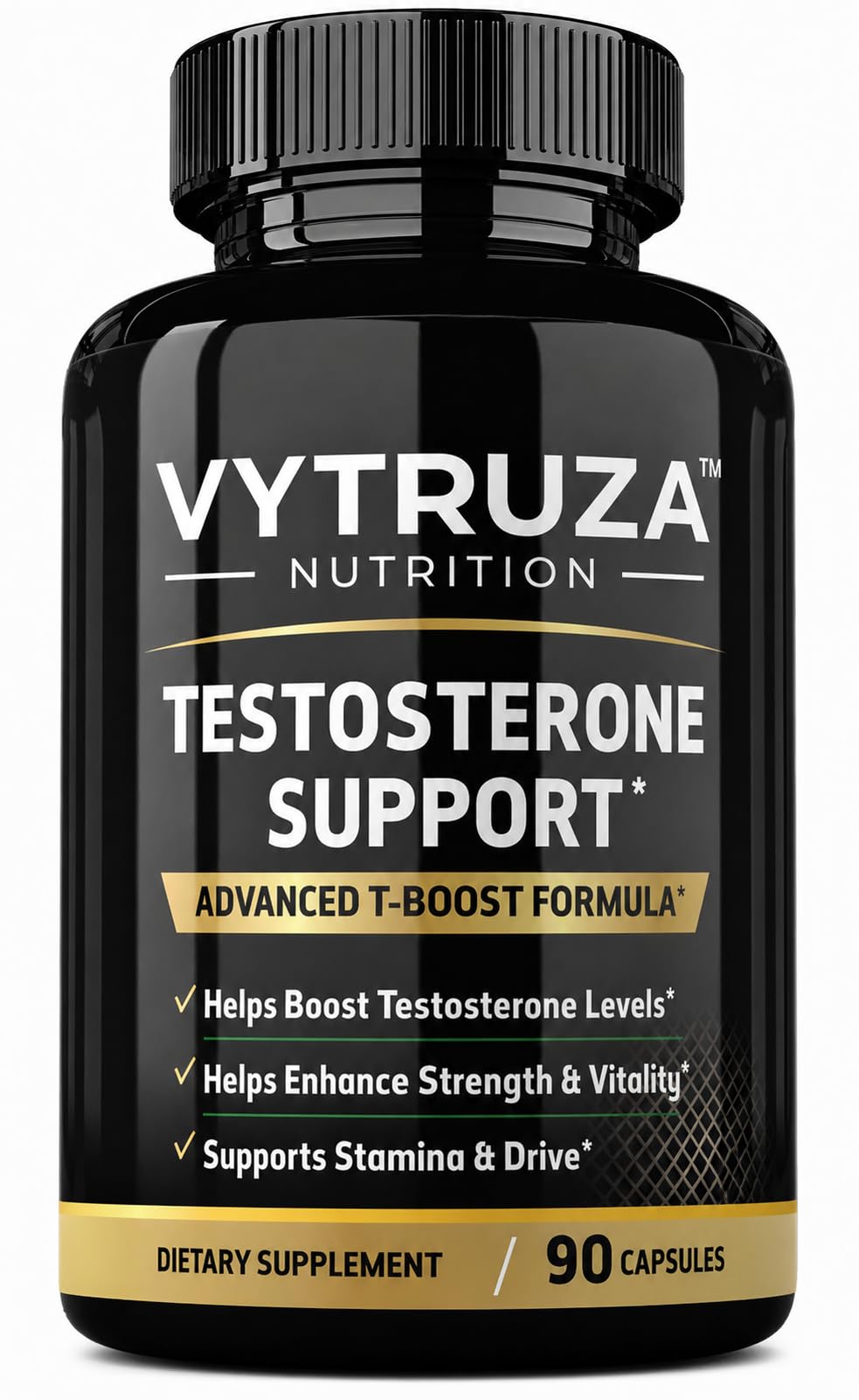 VYTRUZA Testosterone Supplement for Men - Advanced T-Boost Formula for Energy, Strength, Stamina* - Natural Testosterone Booster for Men Muscle Growth Support* - 90 Capsules