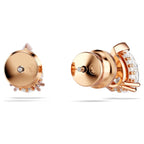 Swarovski Stilla stud earrings, Pear cut, White, Rose gold-tone finish