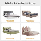 Gromast Toddler Bed Rails, Foldable Bed Rail for Toddlers, Travel Baby Bed Guard Rail with Reinforced Anchors for Cribs, Twin, Double, Full, Queen and King Size Beds - Grey (32 Inch)