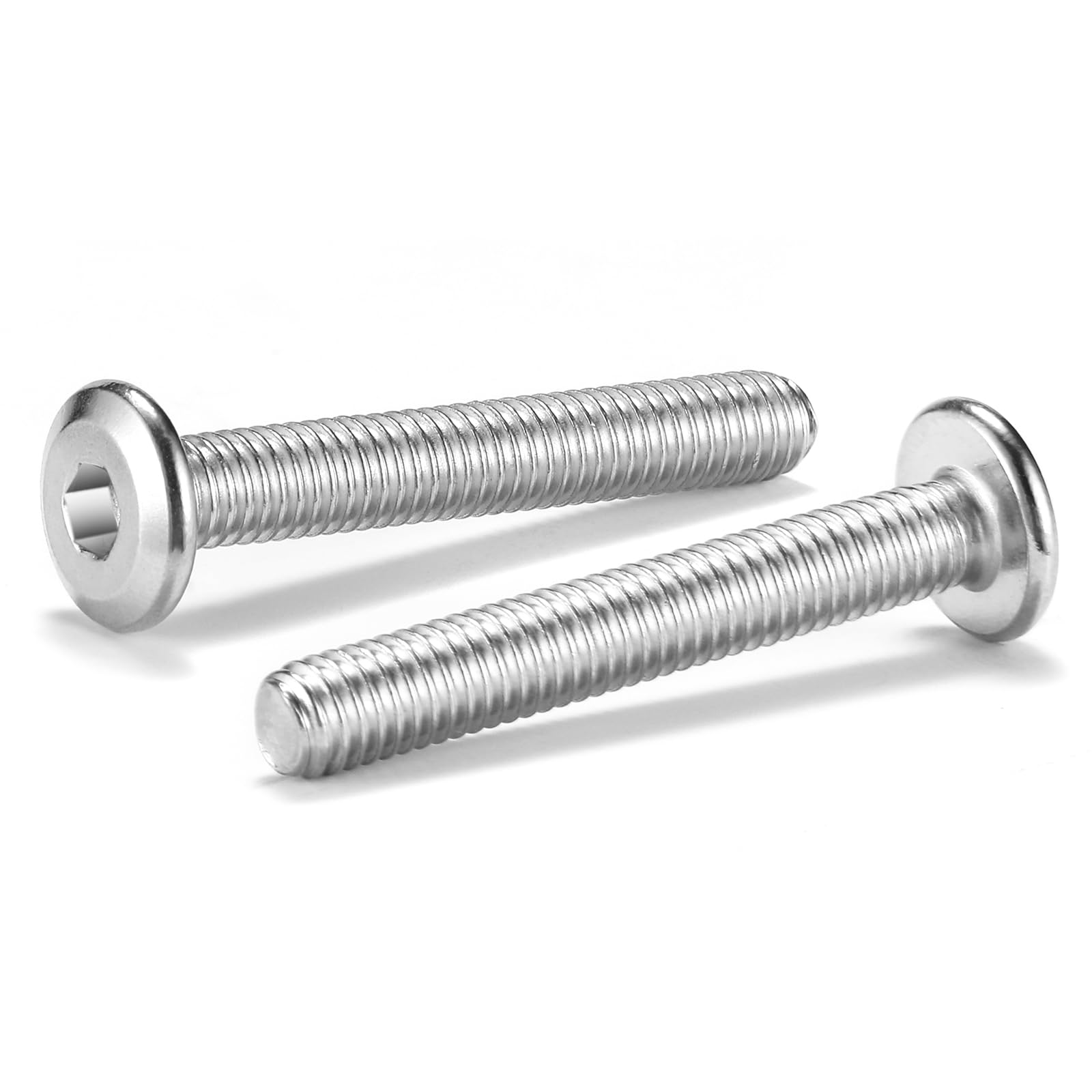 M10 x 45mm 20Pcs Flat Head Hex Socket Cap Screws Bolts, 304 Stainless Steel 18-8, Full Thread by SG TZH (with Hex Spanner)