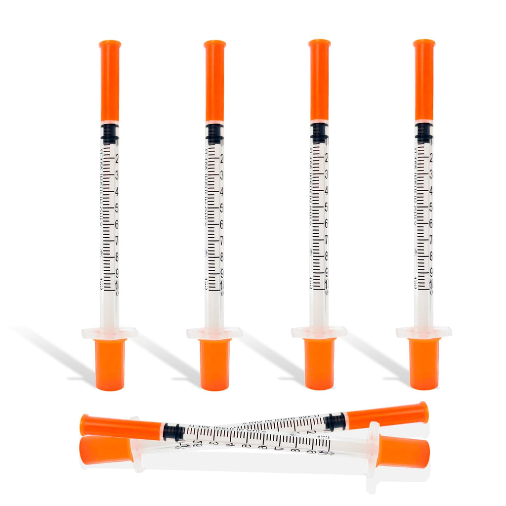 30 Pack U-100 1ml 31G 5/16 Inch (8mm) Syringes with Needle
