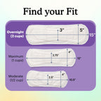 Because Overnight Incontinence Pads for Women – Moderate-to-Heavy Absorbency for Nighttime Use, Long-Length Protection, 120 Count, New Version