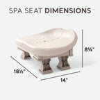 Intex 28502E PureSpa Slip Resisting Removable Countoured Inflatable Hot Tub Spa Seat Accessory with Adjustable Height for All PureSpa Models, Beige
