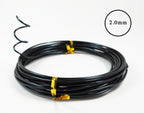 Anodized Aluminum Bonsai Training Wire 5-Size Starter Set with Canvas Bag - 1.0mm, 1.5mm, 2.0mm, 2.5mm, 3.0mm (147 feet total) - Choose Your Color (5 Sizes, Black)