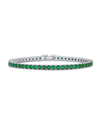 PAVOI CZ Wedding Bridal Tennis Bracelet for Women, White Gold, 6.5"