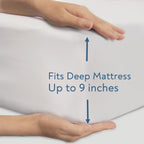 2 Pack Hospital Bed Sheets 36" x 80" x 9", Hospital Bed Fitted Sheets for Home & Hospital Care Beds, Soft Hospital Bed Sheets with Elastic All Around, White