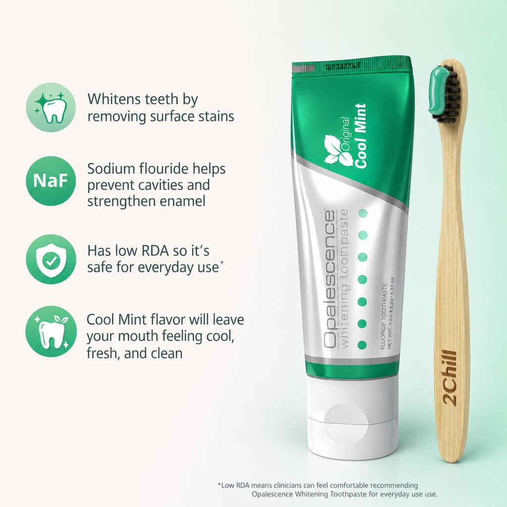 Opalescence GO 15 Whitening Bundle - (7 Treatments) Hydrogen Peroxide Prefilled Teeth Whitening Trays and Travel Original Whitening Toothpaste 1 Oz - Mint Flavor - Includes Toothbrush 6238-1T