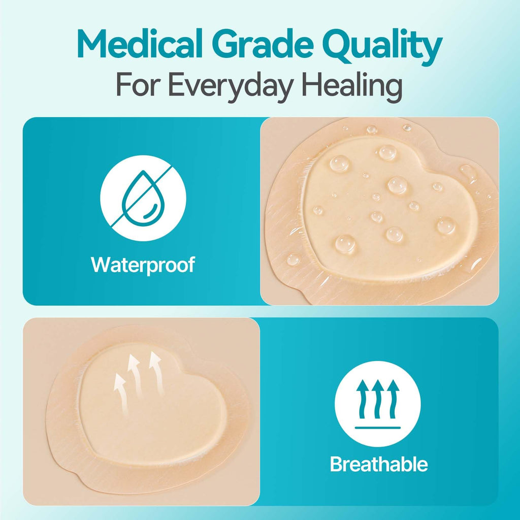Dimora Sacrum Foam Dressing Silicone Adhesive Border 7" x 7" (5 Packs)