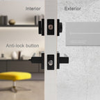 Front Door Lock Set Exterior Door Lock Set,Door Handle with Single Cylinder Deadbolt Lock,Keyed Alike Door Locks for Front Door(Matte Black,1Pack Set)