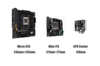 ALAMENGDA V500 Mini Portable M-ATX/ITX Computer Case, MINI-Tower CASE, Full Side Transparent Acrylic DIY Desktop Case with Handle, Support 320MM GPU Size (White-2.0)