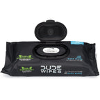 DUDE Wipes Flushable Wipes, Unscented with Vitamin-E & Aloe, 100% Biodegradable, Dispenser (12 Packs, 576 Total Count)