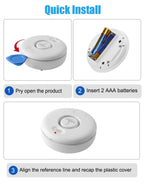 5 Pack Water Leak Alarm Detector, 120dB Loud Alert Water Sensor, IP66 Waterproof, Sensitive Leak and Drip Alert, Easy Installation for Home, Basement Flood Prevention, Bathroom, Sink, Laundry