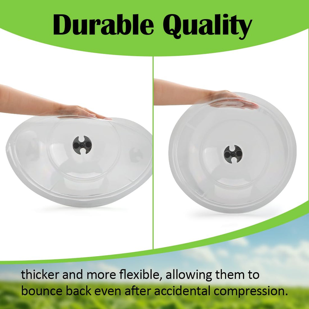 RooTrimmer 13 Inch Humidity Domes Garden Cloches for Plant Protection, Protectors from Animals, Garden Clear Plant Cover with Ventilation Holes 5 Pack