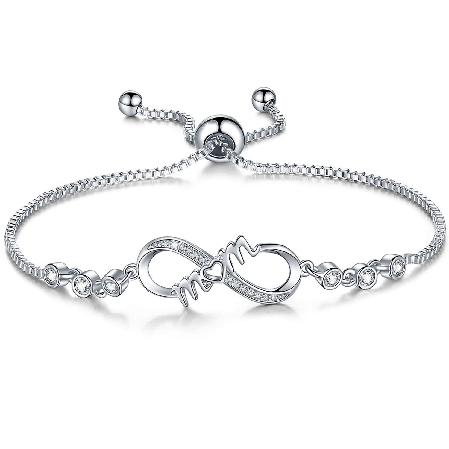 Desimtion Infinity Love Mom Bracelets for Women
