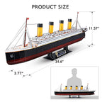 CubicFun Titanic 3D Model Ship Puzzle with LED Lights, 266 Pieces, 88 cm