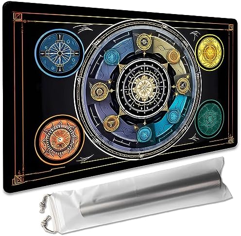 Board Game 14x24in MTG Playmat Compatible for OCG CCG RPG TCG Playmats (Five Elements)