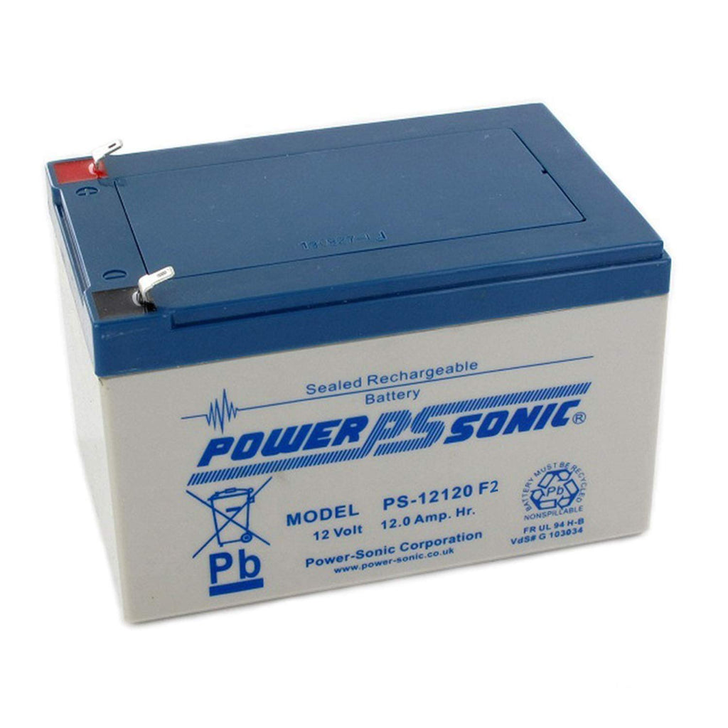 Powersonic PS-12120F2-12 Volt/12 Amp Hour Sealed Lead Acid Battery with F2 Terminals