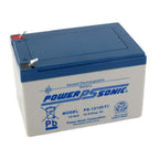 Powersonic PS-12120F2-12 Volt/12 Amp Hour Sealed Lead Acid Battery with F2 Terminals