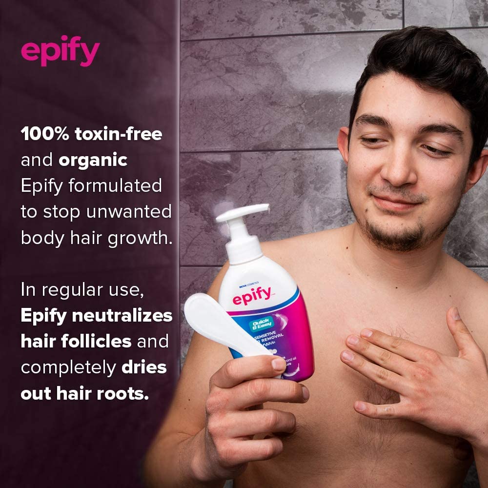 Epify Intimate Hair Removal Cream for Men and Women - Pubic, Bikini Line, Sensitive Areas - 8.45 Fl Oz
