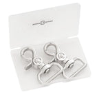 SHONAN 2.36" Trigger Snap Hooks for 1-inch Webbing, Marine Grade Stainless Steel Swivel Trigger Snaps, 100 Lbs Capacity Scissor Clips, 2 Pack Webbing Lobster Claw Clips for Bag Straps or Camera Belts