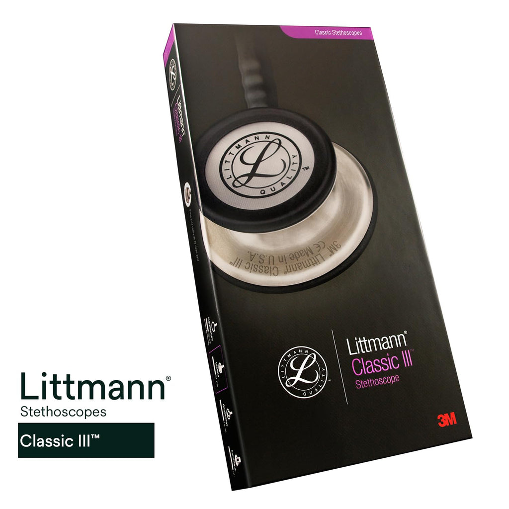3M Littmann Classic III Monitoring Stethoscope, 5832, More Than 2X as Loud, Weighs Less, Stainless Steel Chestpiece, 27" Lavender Tube